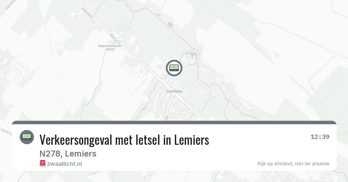 Verkeersongeval met letsel in Lemiers — 2 apr 2026