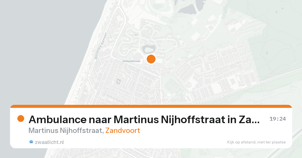 Ambulance naar Martinus Nijhoffstraat in Zandvoort — 20 mei 2026