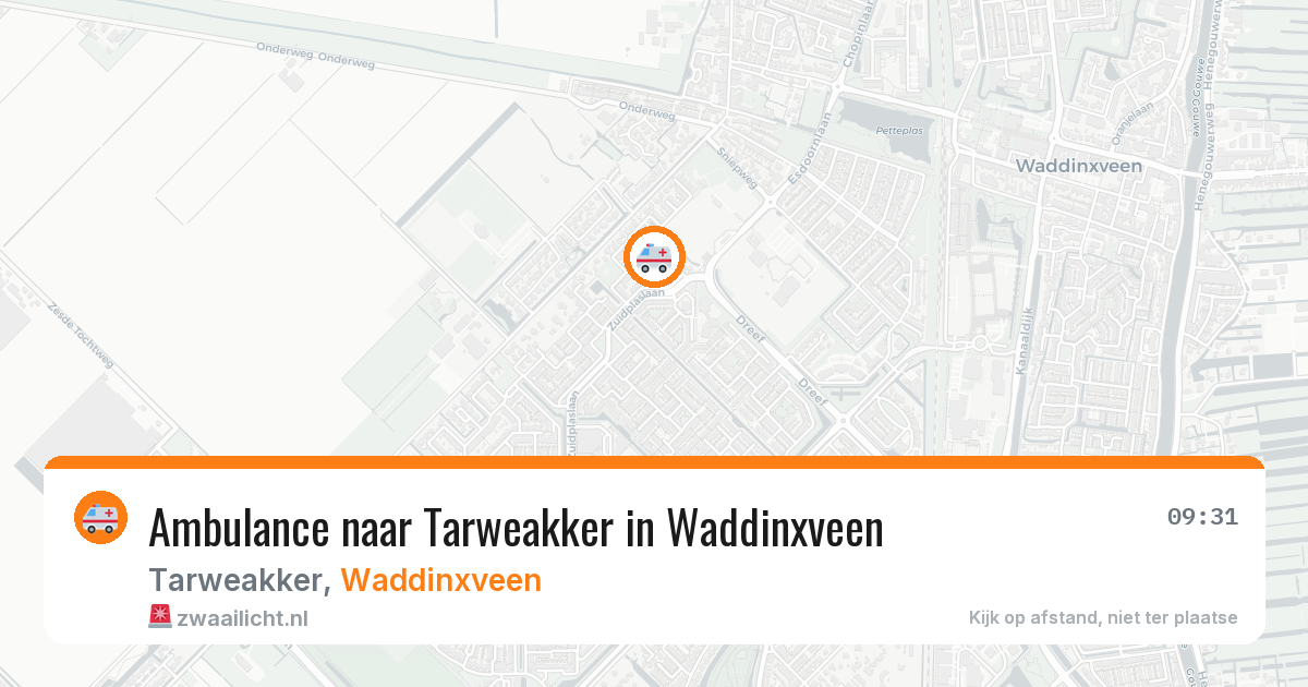Ambulance naar Tarweakker in Waddinxveen — 3 mei 2026
