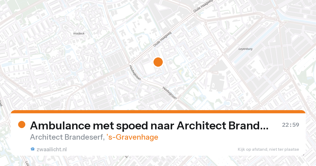 Ambulance met spoed naar Architect Brandeserf in 's-Gravenhage — 27 aug 2026