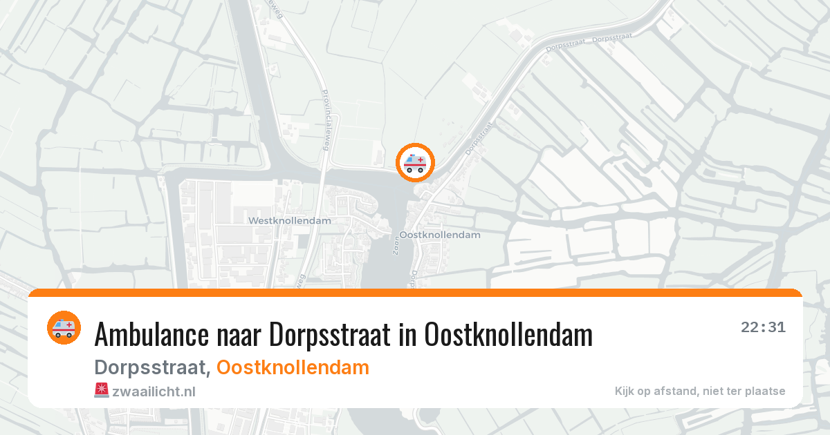 Ambulance naar Dorpsstraat in Oostknollendam — 19 apr 2026