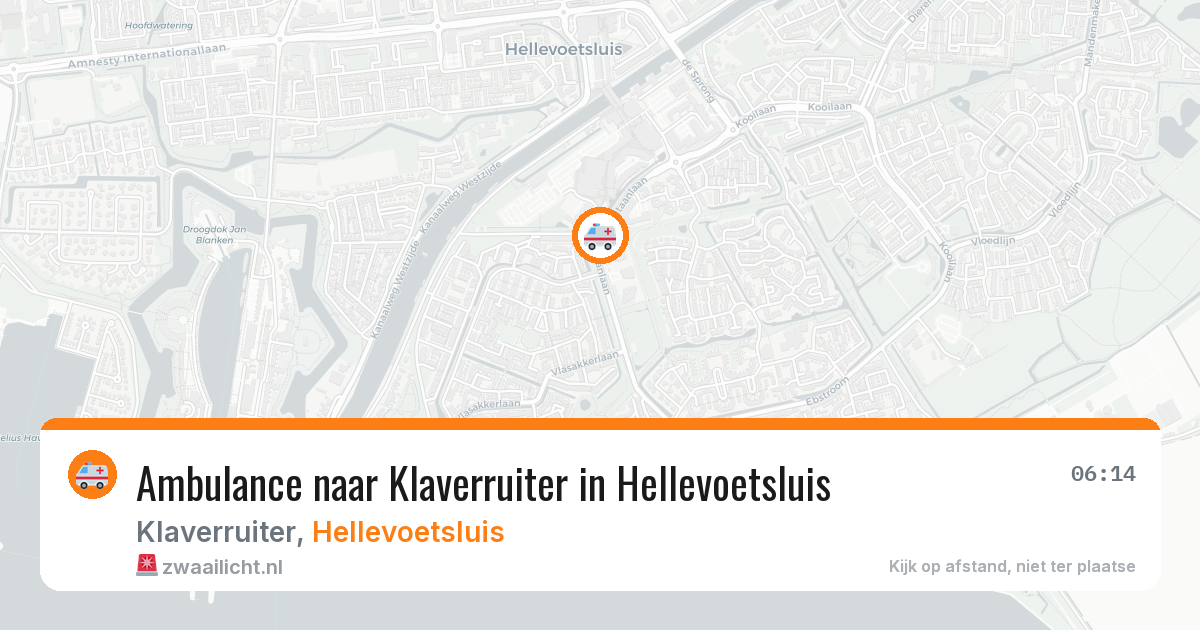 Ambulance naar Klaverruiter in Hellevoetsluis — 17 jun 2026