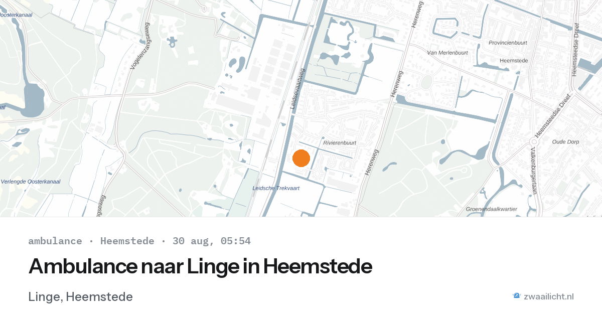 Ambulance naar Linge in Heemstede — 30 aug 2026