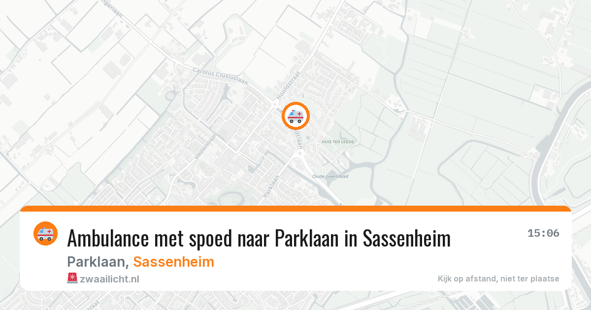 Ambulance met spoed naar Parklaan in Sassenheim — 27 jun 2026