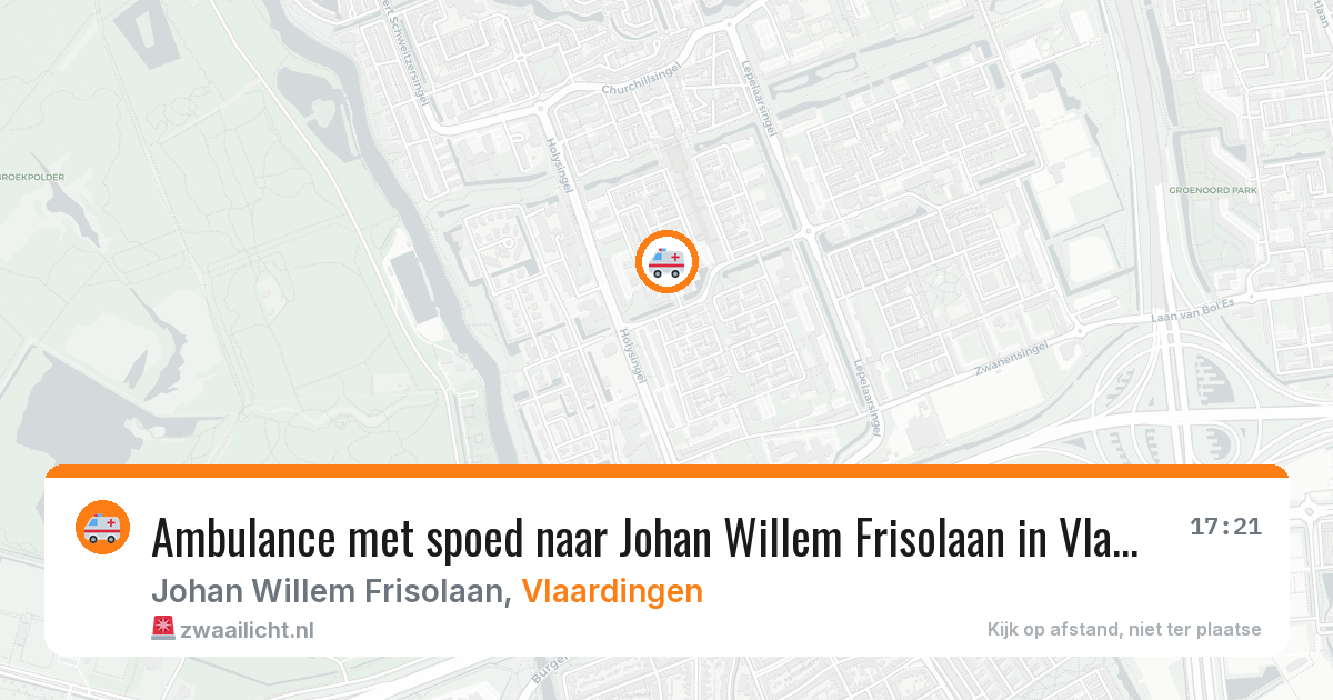 Ambulance met spoed naar Johan Willem Frisolaan in Vlaardingen — 8 aug 2026