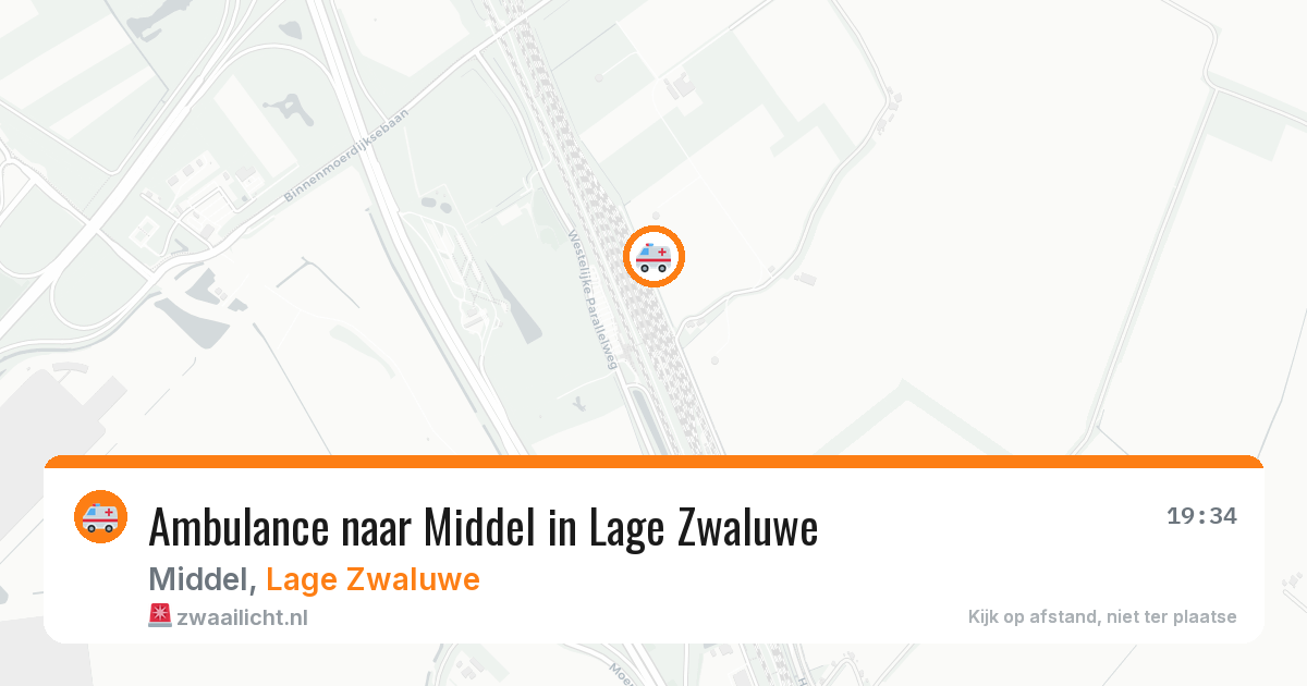 Ambulance naar Middel in Lage Zwaluwe — 8 jul 2026