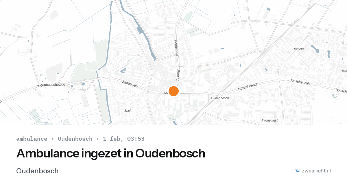 Ambulance ingezet in Oudenbosch — 1 feb 2026