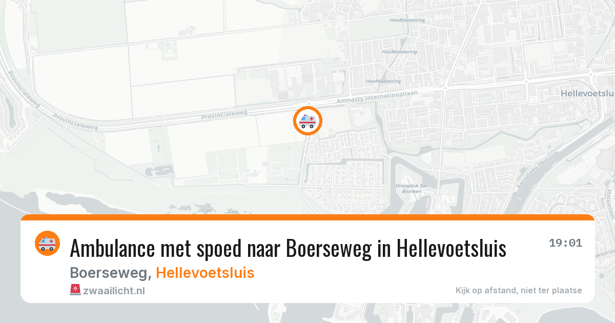 Ambulance met spoed naar Boerseweg in Hellevoetsluis — 7 jun 2026