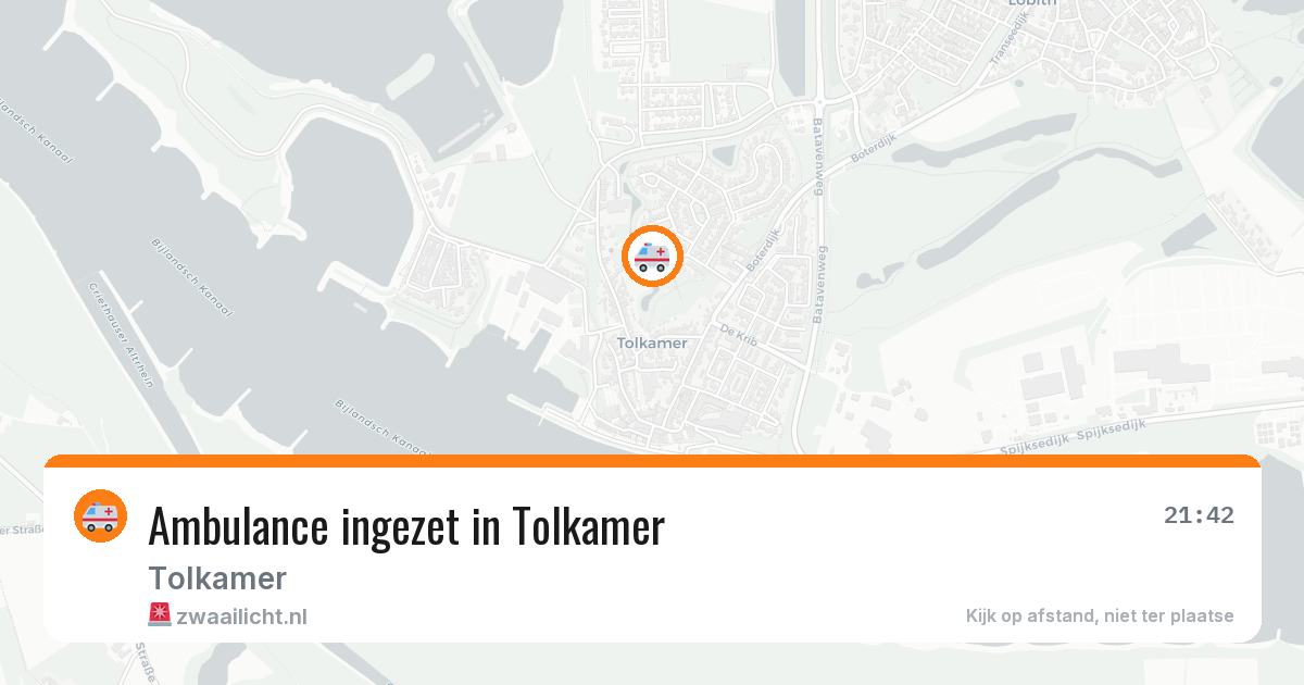 Ambulance ingezet in Tolkamer — 6 apr 2026