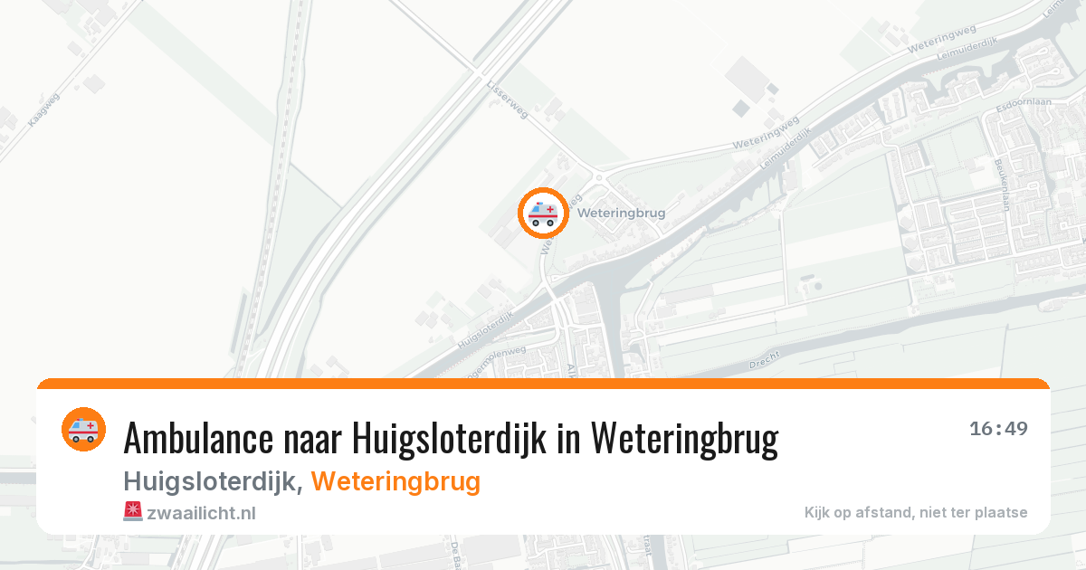 Ambulance naar Huigsloterdijk in Weteringbrug — 20 mei 2026