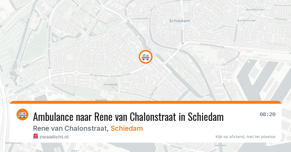 Ambulance naar Rene van Chalonstraat in Schiedam — 30 jun 2026