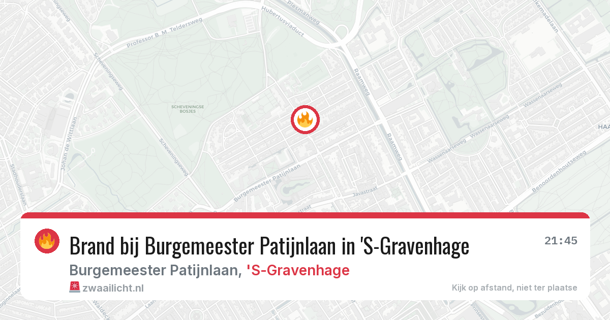 Brand bij Burgemeester Patijnlaan in 'S-Gravenhage — 23 mei 2026