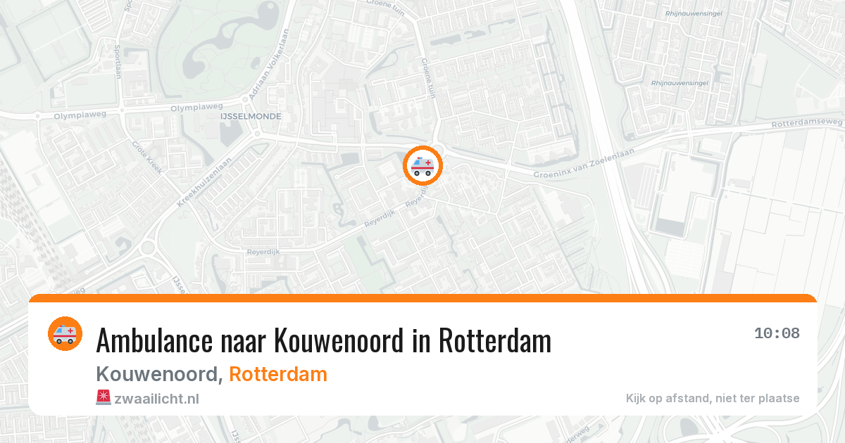 Ambulance naar Kouwenoord in Rotterdam — 4 jun 2026