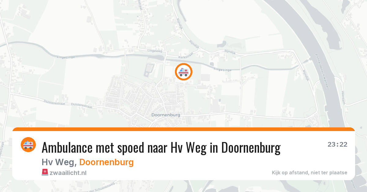 Ambulance met spoed naar Hv Weg in Doornenburg — 11 aug 2026
