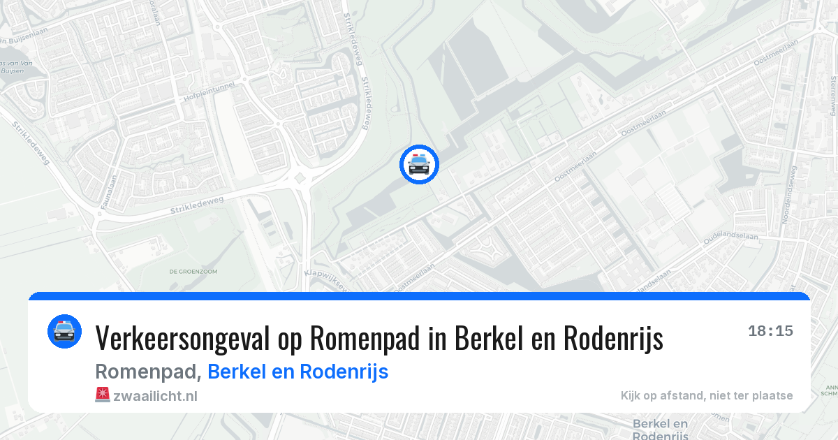Verkeersongeval op Romenpad in Berkel en Rodenrijs — 7 apr 2026