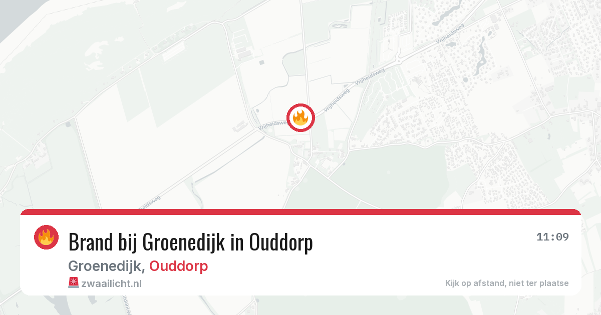 Brand bij Groenedijk in Ouddorp — 31 jul 2026