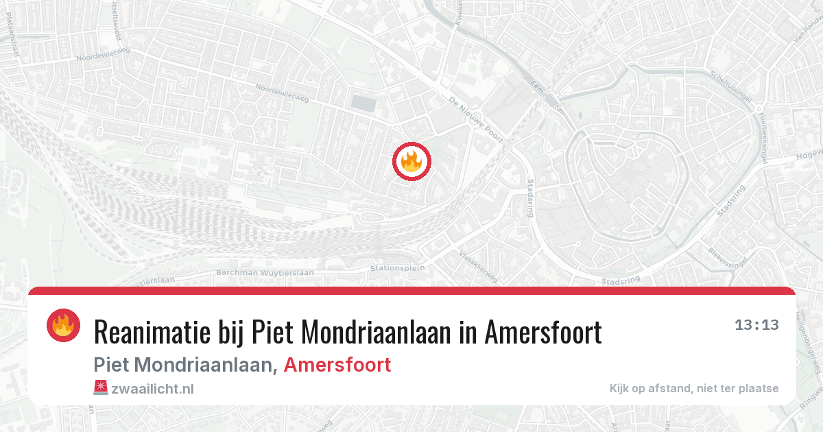 Reanimatie bij Piet Mondriaanlaan in Amersfoort — 18 apr 2026