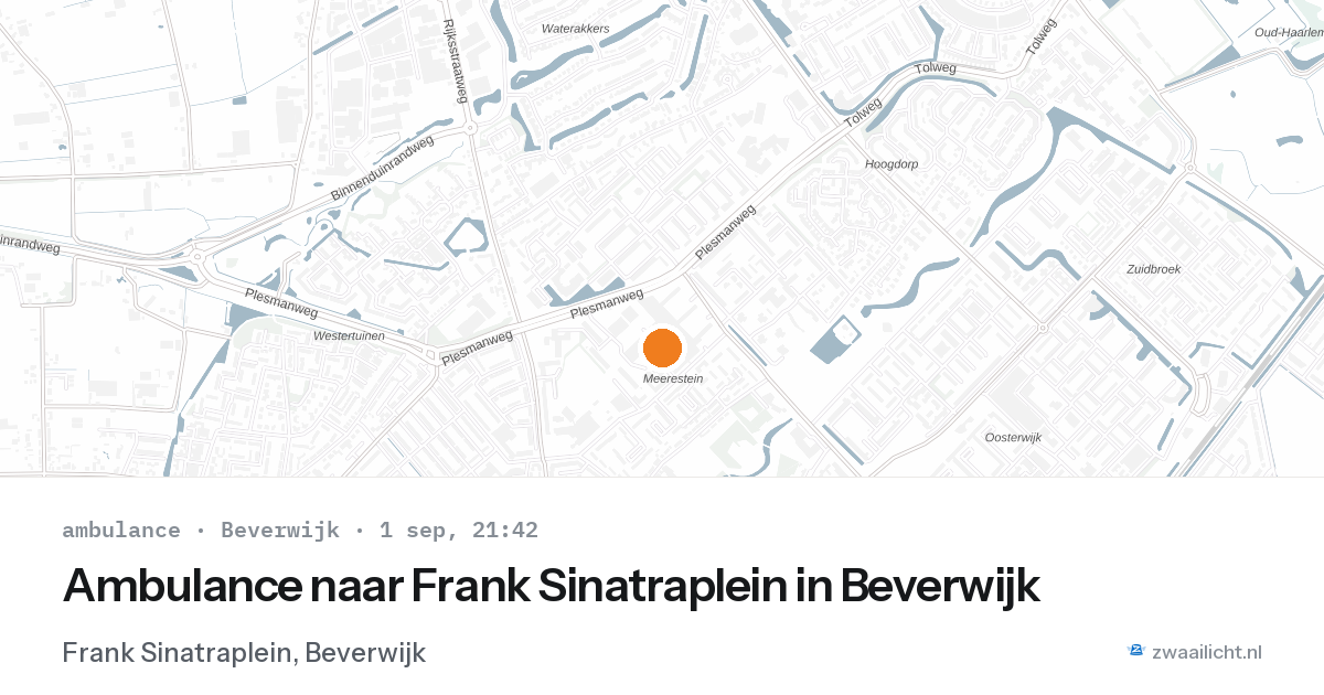 Ambulance naar Frank Sinatraplein in Beverwijk — 1 sep 2026