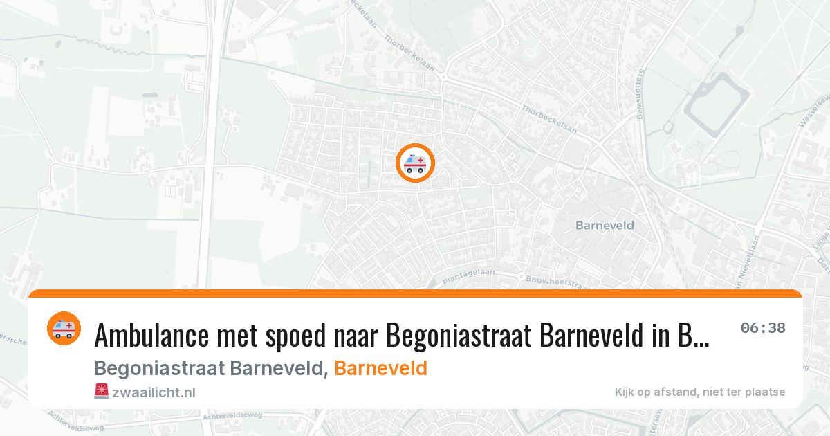 Ambulance met spoed naar Begoniastraat Barneveld in Barneveld — 7 jun 2026