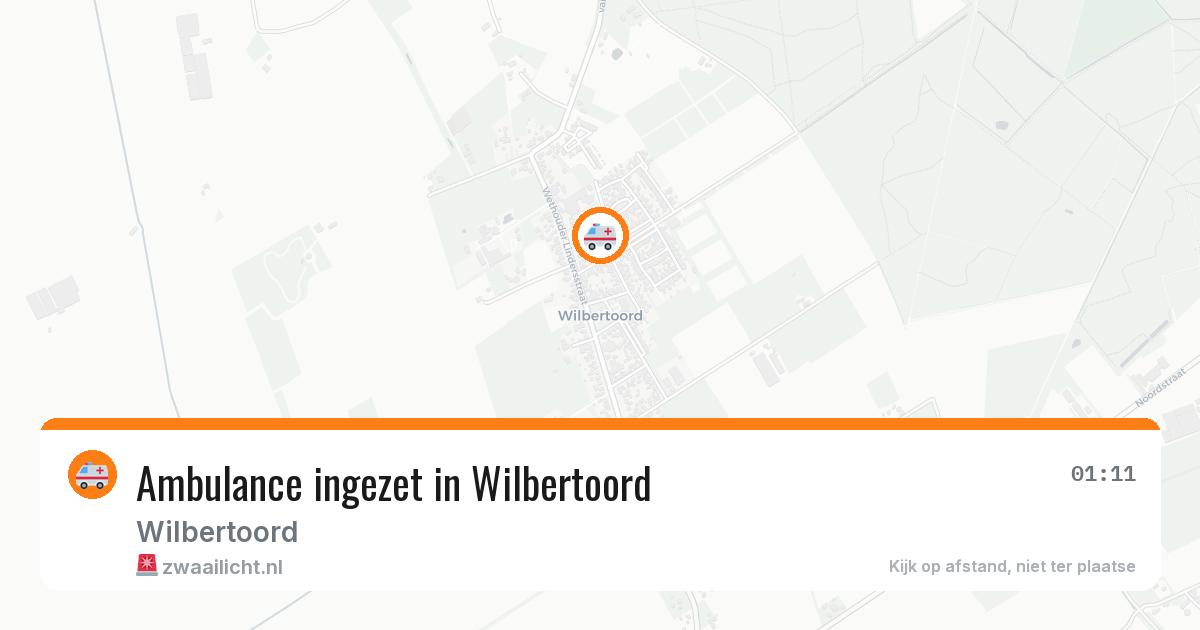 Ambulance ingezet in Wilbertoord — 19 jun 2026
