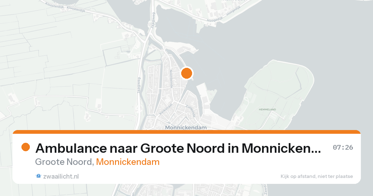 Ambulance naar Groote Noord in Monnickendam — 8 feb 2026