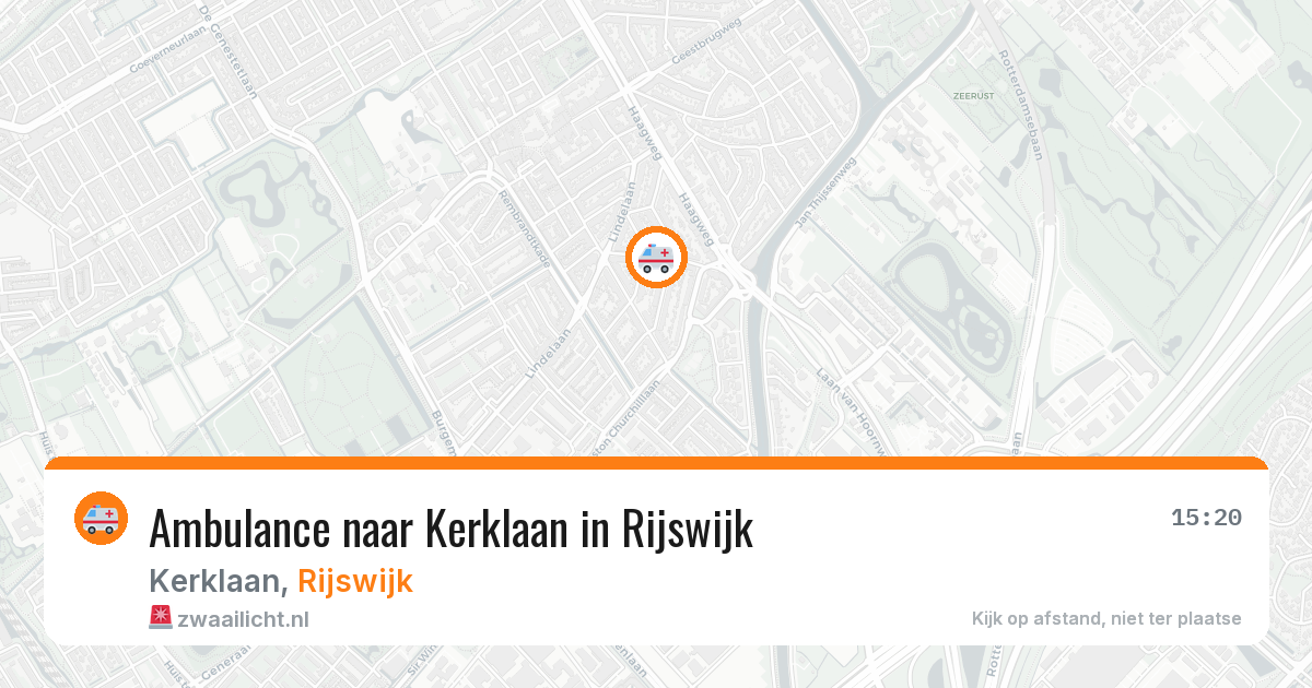 Ambulance naar Kerklaan in Rijswijk — 19 jun 2026
