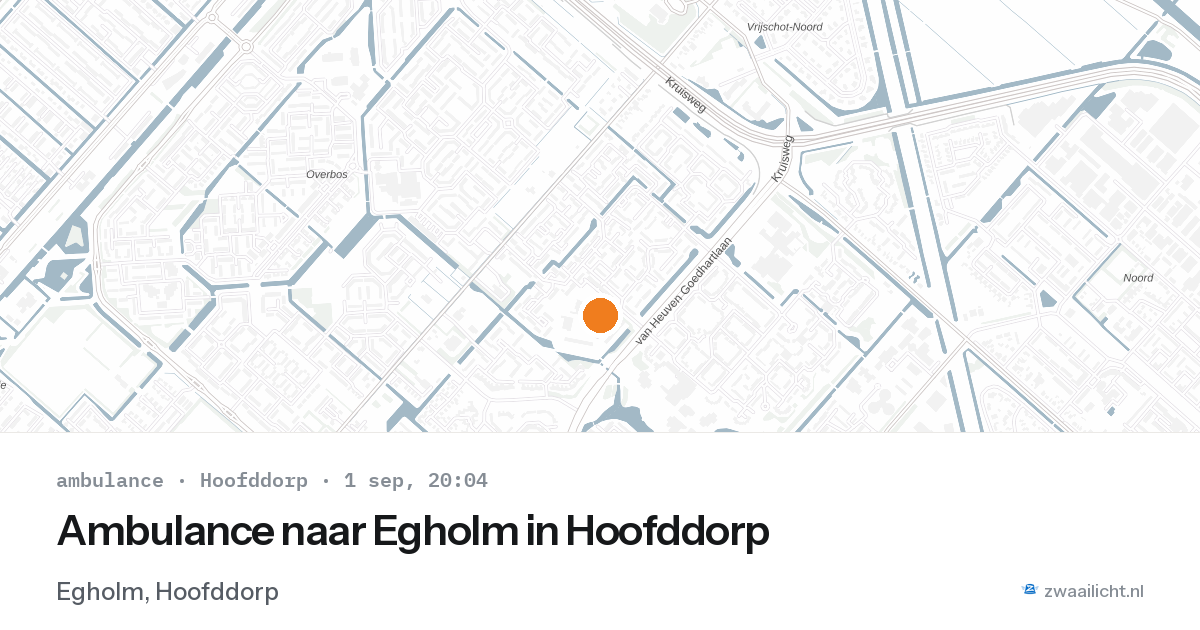 Ambulance naar Egholm in Hoofddorp — 1 sep 2026