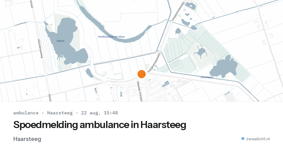Spoedmelding ambulance in Haarsteeg — 22 aug 2026