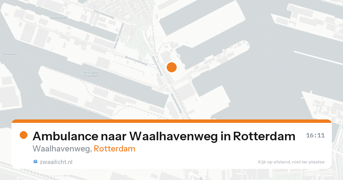 Ambulance naar Waalhavenweg in Rotterdam — 19 aug 2026