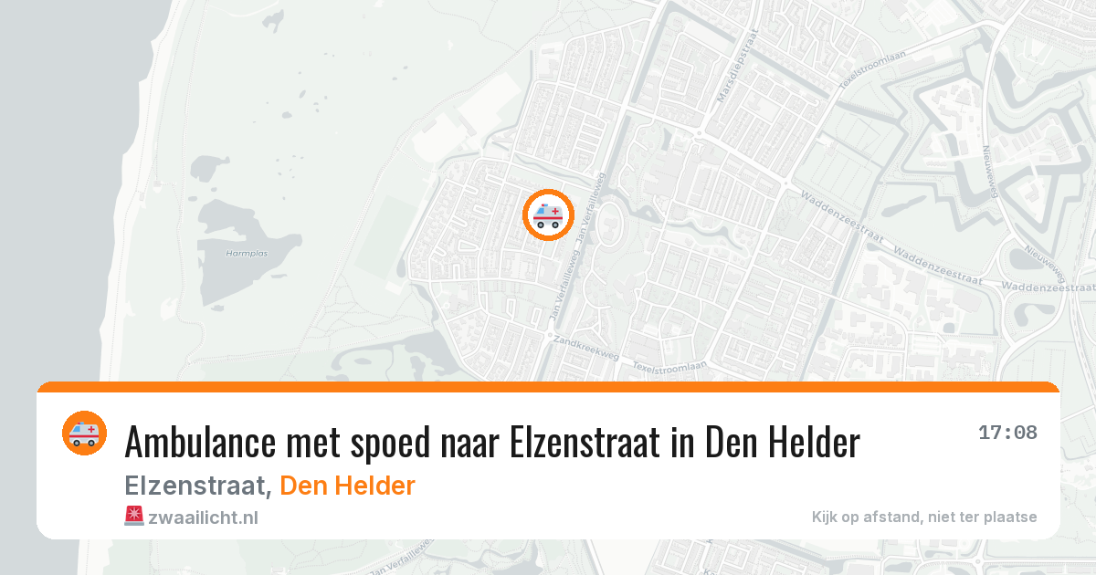 Ambulance met spoed naar Elzenstraat in Den Helder — 27 mrt 2026