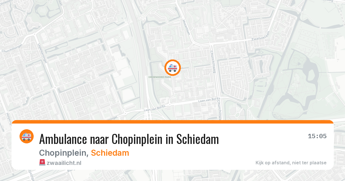Ambulance naar Chopinplein in Schiedam — 18 mei 2026