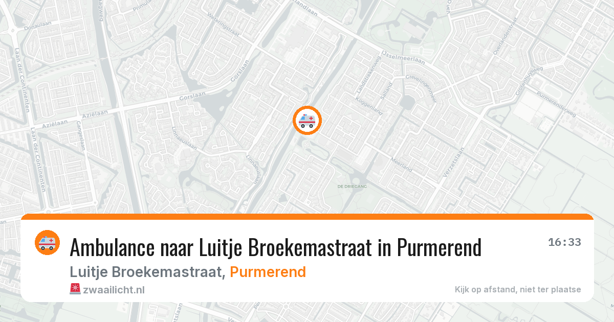 Ambulance naar Luitje Broekemastraat in Purmerend — 23 jul 2026