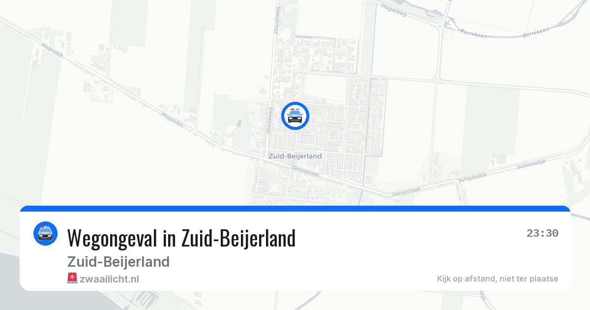 Wegongeval in Zuid-Beijerland — 8 jun 2026