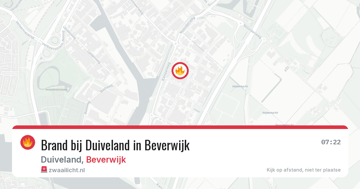 Brand bij Duiveland in Beverwijk — 3 aug 2026