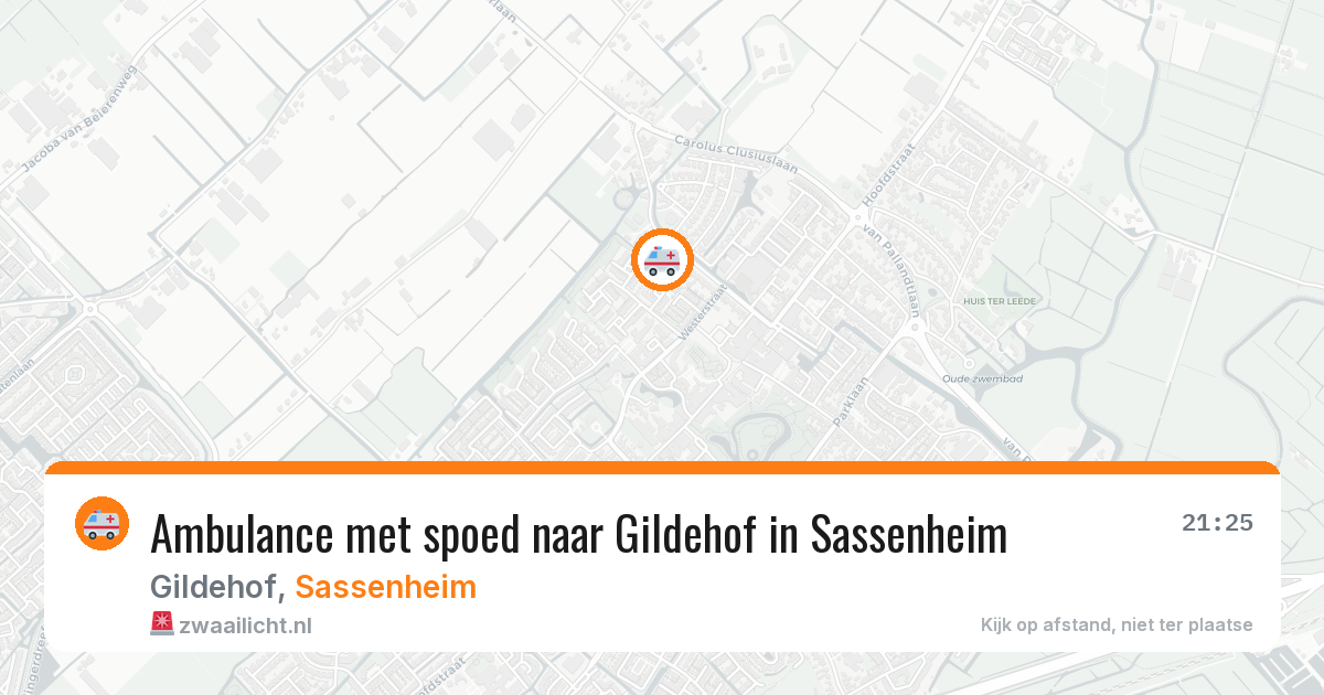 Ambulance met spoed naar Gildehof in Sassenheim — 20 apr 2026