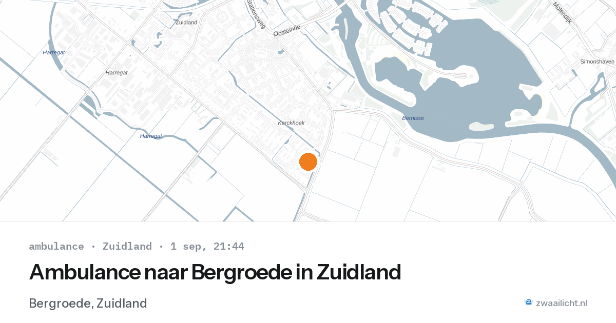 Ambulance naar Bergroede in Zuidland — 1 sep 2026