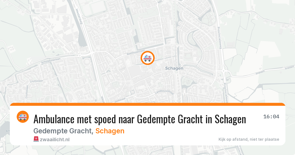 Ambulance met spoed naar Gedempte Gracht in Schagen — 28 jul 2026