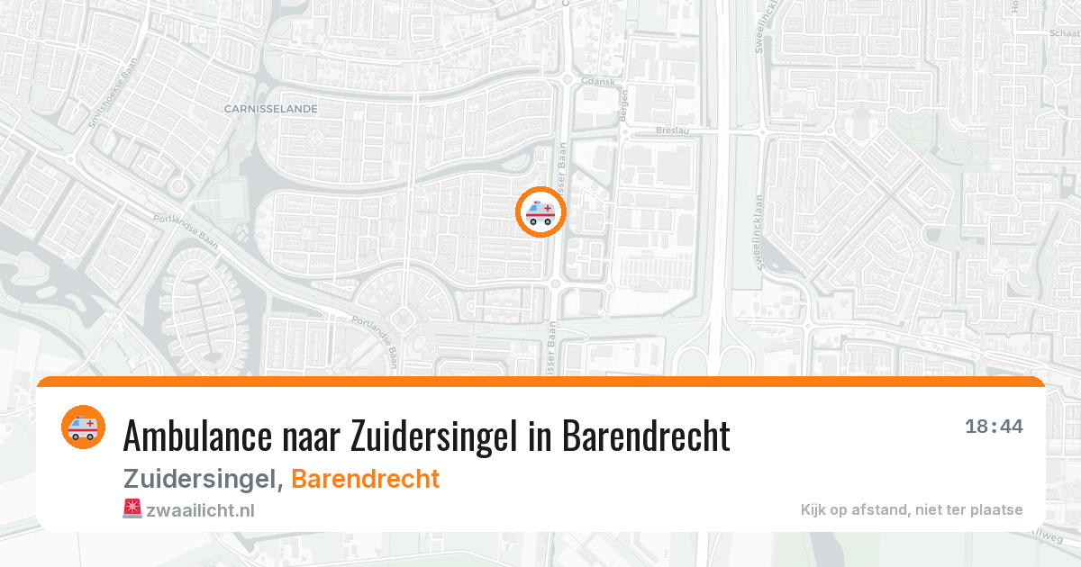 Ambulance naar Zuidersingel in Barendrecht — 1 apr 2026