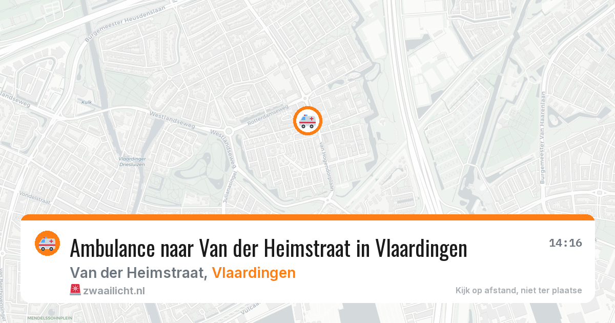 Ambulance naar Van der Heimstraat in Vlaardingen — 11 jul 2026
