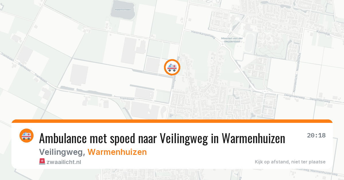 Ambulance met spoed naar Veilingweg in Warmenhuizen — 22 apr 2026