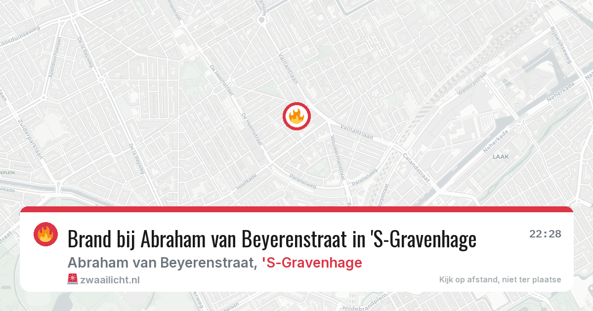 Brand bij Abraham van Beyerenstraat in 'S-Gravenhage — 17 mei 2026