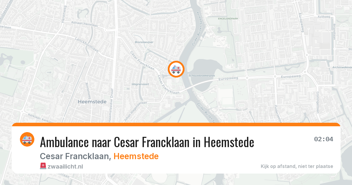 Ambulance naar Cesar Francklaan in Heemstede — 4 apr 2026
