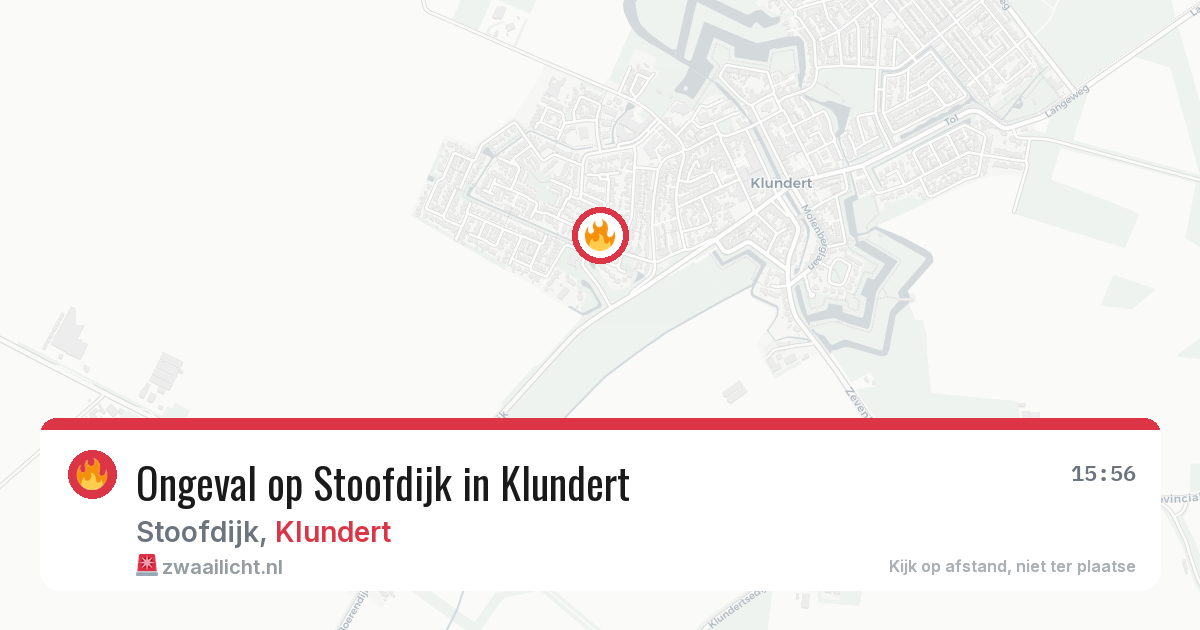 Ongeval op Stoofdijk in Klundert — 1 jul 2026