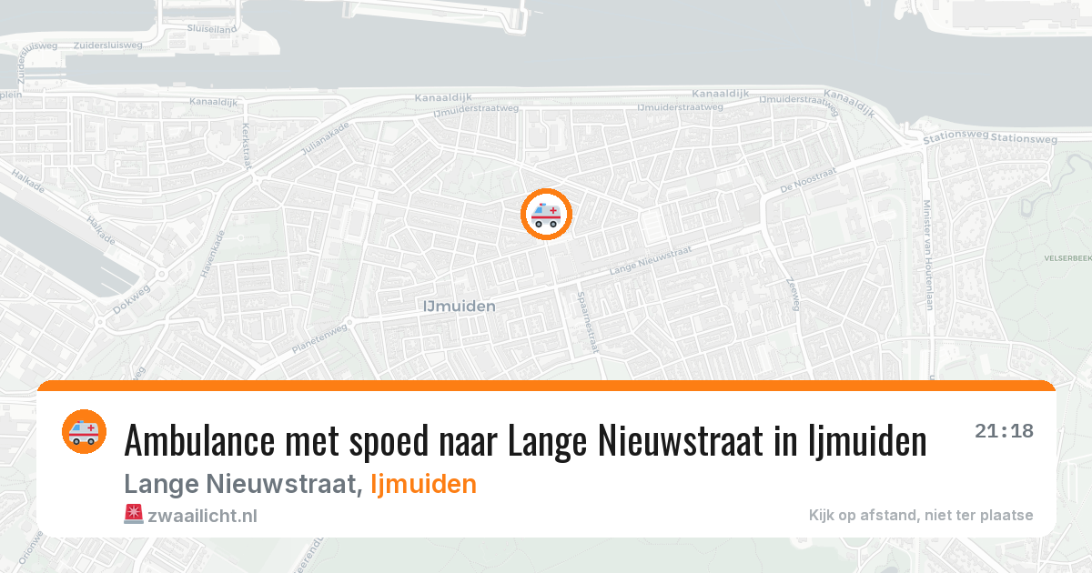 Ambulance met spoed naar Lange Nieuwstraat in Ijmuiden — 24 jan 2026