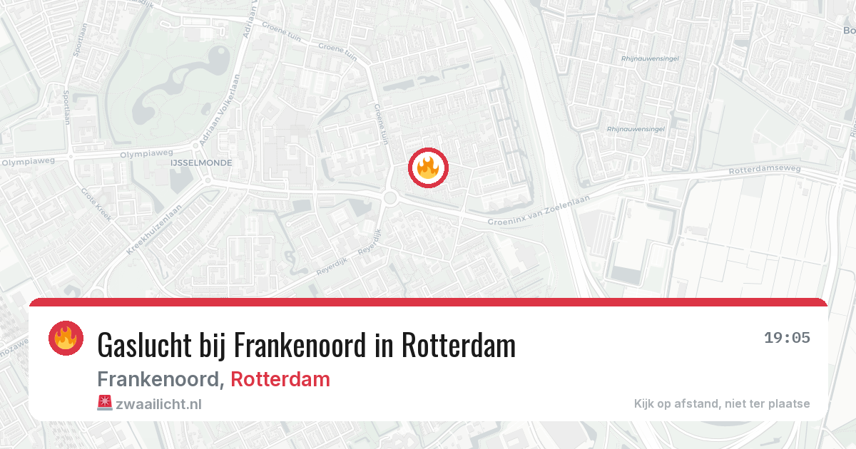 Gaslucht bij Frankenoord in Rotterdam — 25 mei 2026