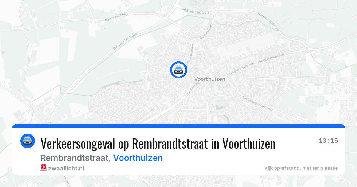 Verkeersongeval op Rembrandtstraat in Voorthuizen — 18 mrt 2026