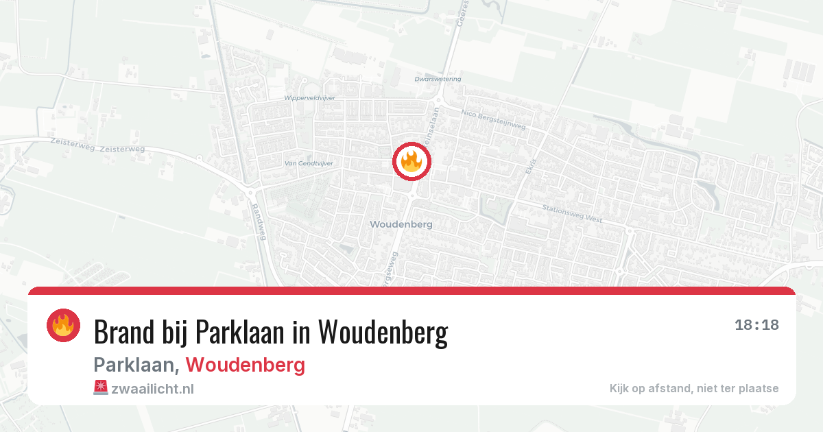 Brand bij Parklaan in Woudenberg — 3 jul 2026