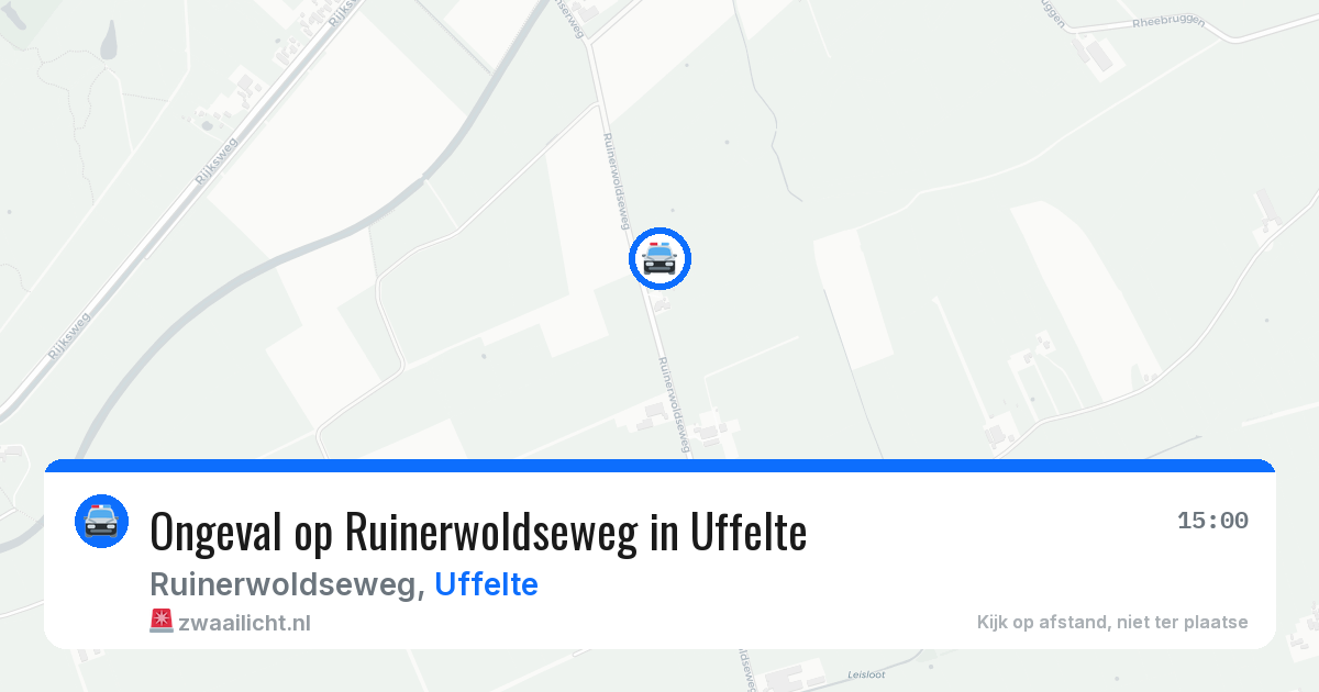 Ongeval op Ruinerwoldseweg in Uffelte — 14 mrt 2026