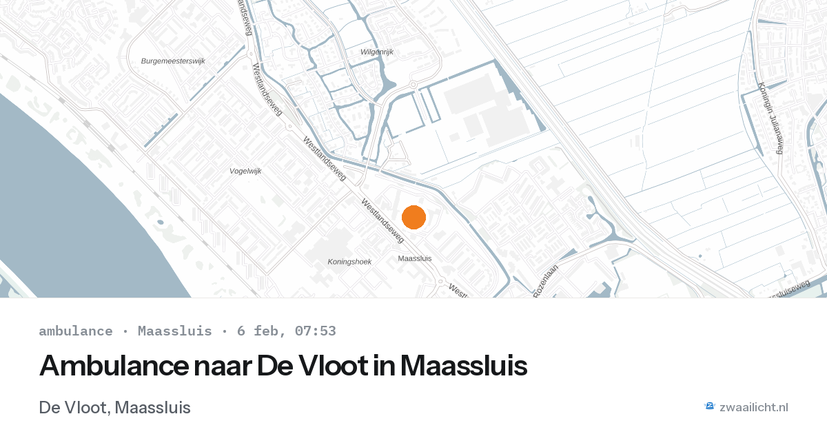 Ambulance naar De Vloot in Maassluis — 6 feb 2026