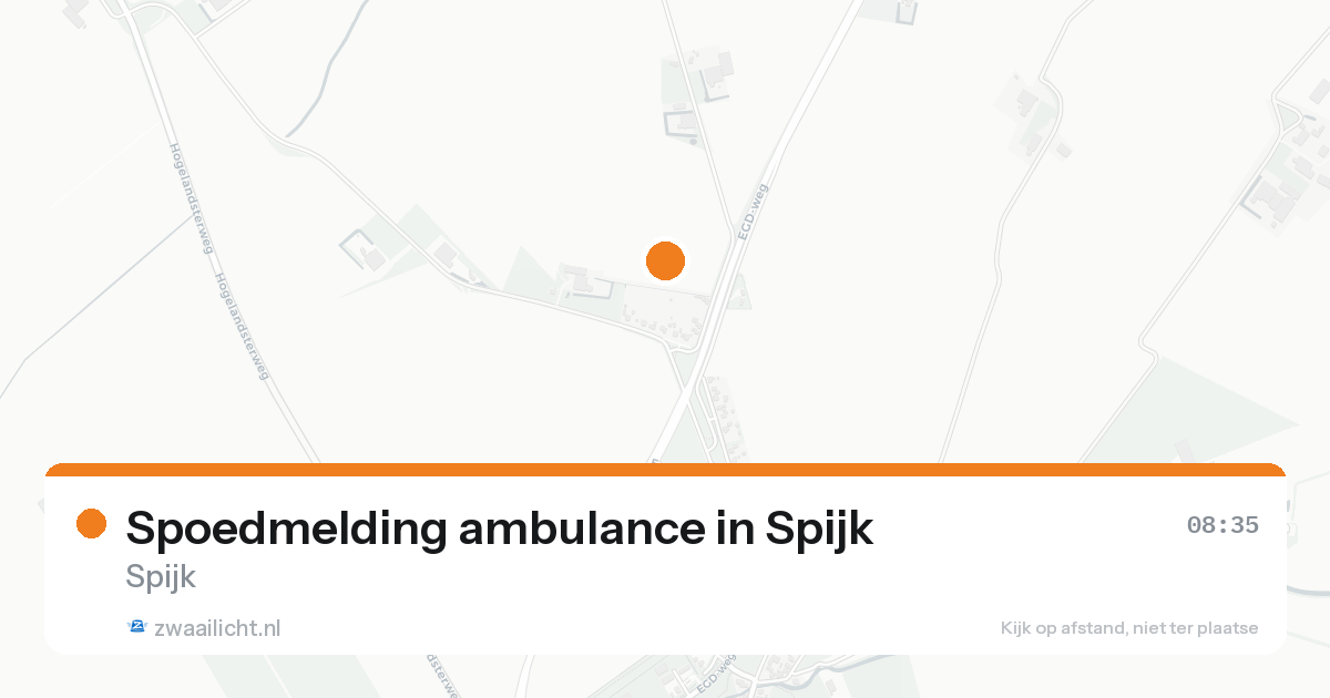 Spoedmelding ambulance in Spijk — 25 aug 2026